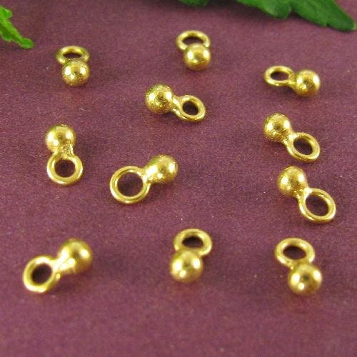 Round Gold Ball Drop Charms Jewelry Making Supplies Findings Metal Beads  Brass Beads Tarnish Resistant 22k Matte Gold Plated - 6mm - 10cs