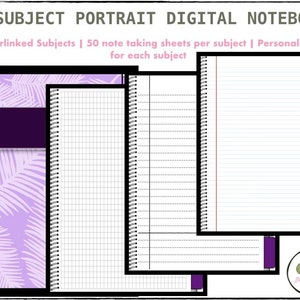 6 Soggetto Ritratto Quaderno digitale / Collegamento ipertestuale - Goodnotes - iPad