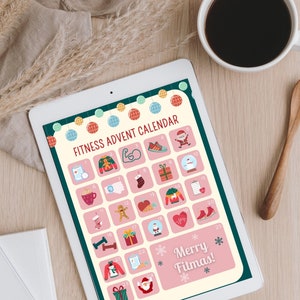 Advent Fitness Calendar | 25 Days of Short Workouts | Christmas PDF for Home Fitness