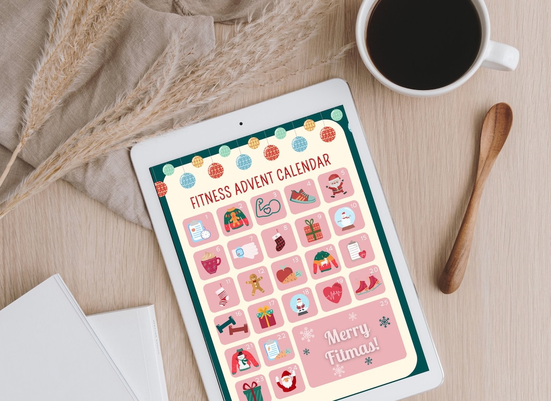 Fitness Advent Calendar Workout Fit for Christmas Etsy UK