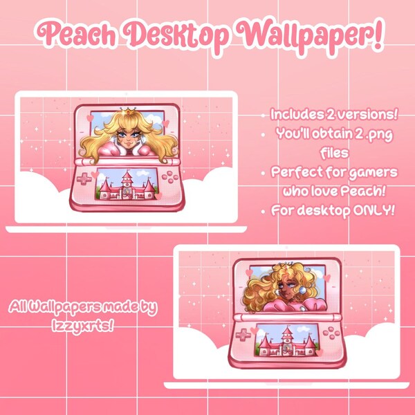 Desktop Wallpaper Peach - Etsy