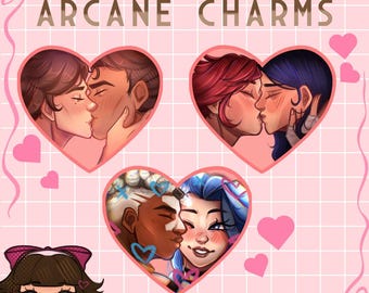 Arcane Keychains - Jayce, Viktor, Vi, Caitlyn, Jinx, Ekko | Jayvik, Caitvi, Timebomb Charms