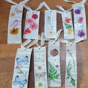 Floral Upcycled Bookmarks