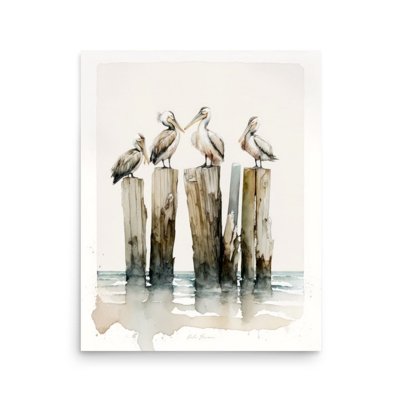 Pelicans Wall Art Poster