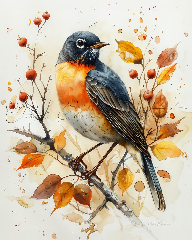 American Robin Bird Wall Art Poster Print For Living Room Etsy american-robin-bird-wall-art-poster-print-for-living-room-etsy