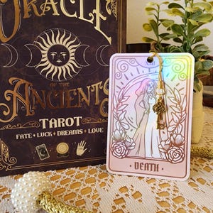 Tarot Card Hand Illustrated Boomark - Death XIII Tarot - Marjor Arcana Card Bookmark