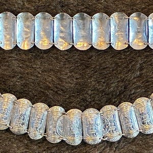 Vintage Concho Belt - Sterling Silver - Made in Peru Circa 1950 – Each concho has the Image of Inti, the Incan Sun God