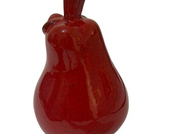 Crimson Ceramic Pear 7”