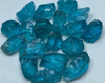 71 Carats Paraiba Color Facet grade rough Apatite from Madagascar for Lapidary, Gem cutter, rough rare Blue Color, facet grade rough