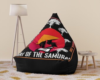 Anime Bean Bag Chair Cover, Comfortable Bag lounger, Japanese Way of The Samurai Design Gift for anime Lovers,