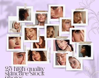 Skincare Stock Photos: Editorial Beauty Images for Commercial Use (PNG)