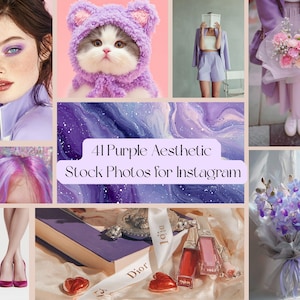 41 Purple Aesthetic stockfoto&#39;s voor Instagram | Pastel, coquette, vrouwelijke sfeer | Hoogwaardige png, commercieel gebruik: esthetiek lavendel