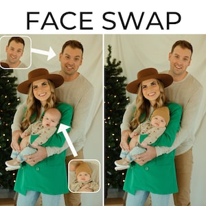 Group Photo Face Swap Photo Edit QUICK TURNAROUND! Photo Editing, Photoshop, Image Correction, Expert Edit, Faceswap