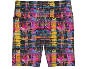 Pantaloncini da allenamento da donna Neon Gridlock (AOP)