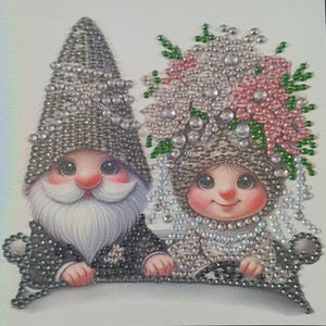 Gonk wedding diamond painted greeting cards