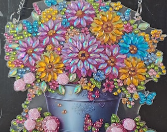 Diamond painting sleutelhanger kat Creatieve set 5 stuks