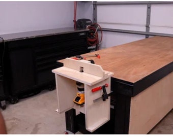 Planos de mesa de enrutador de bricolaje/Mesa de enrutador de banco/Mesa de carpintería/Planos de bricolaje/Planos de taller/Planos de banco/Descarga instantánea