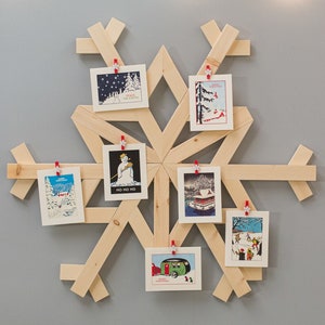 Weihnachten Schneeflocke Kartenhalter Pläne/Holz Weihnachtsschneeflocke/Kartenhalter/DIY Pläne/Instant Download