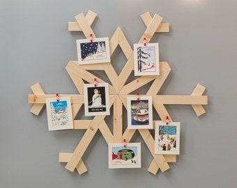 Christmas Snowflake Card Holder Plans/Wooden Christmas snowflake/Card Holder/DIY Plans/Instant Download