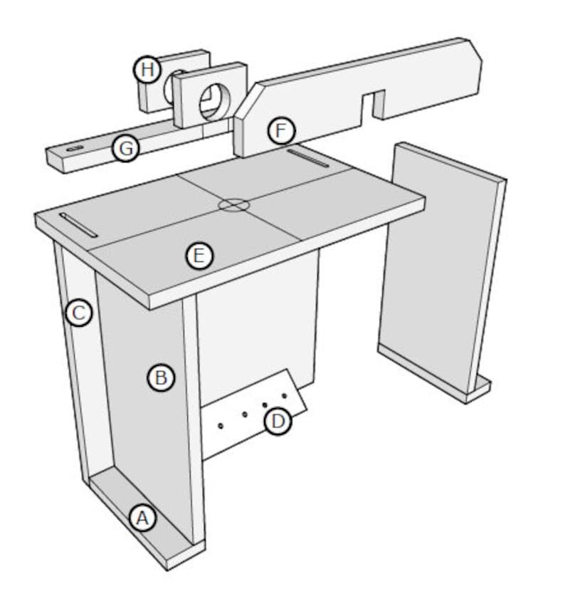 DIY Router Table Plans/benchtop Router Table/woodworkint Etsy