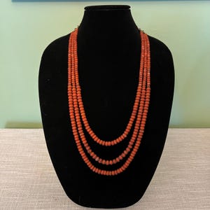 Handmade Traditional Ukrainian Necklace, Jasper Gemstone Necklace, &quot;Ember&quot; 3-Strand Ukrainian Korali with Jasper beads