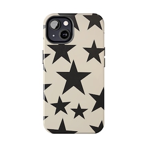 Star Phone Case, Star Pattern, Beige, Stars, iPhone 15 14 13 12 11