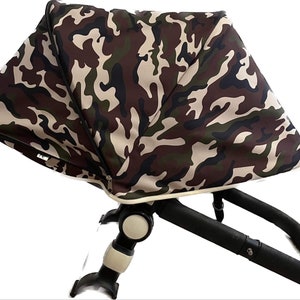 Bugaboo zorro / cameleón / lince / búfalo / dosel de burro, toldo / capucha / estampado del ejército