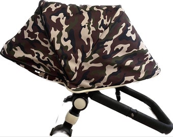 Bugaboo fox/ cameleon / lynx / buffalo / donkey canopy, sun canopy / hood/ army print