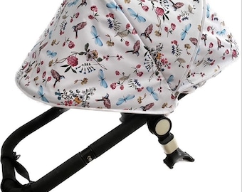 Bugaboo fox/ cameleon / lynx / buffalo / donkey canopy, sun canopy / hood/ flowers and birds