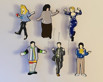 Freunde Emaille Pin Set Freunde Serie Freunde Geschenke TV-Serie Ross und Rachel/ CHandler Bing/ Monica Geller/ Central Perk