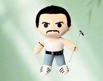 Plüschpuppe inspiriert von Freddie Mercury | Queen-Sammlerstück
