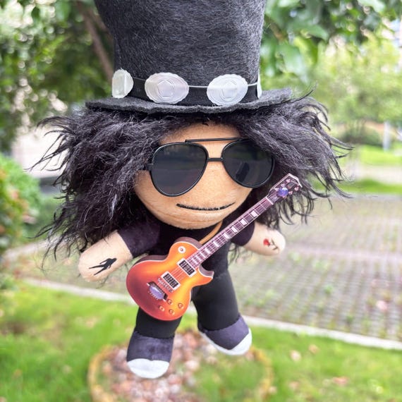 Slash - Guns N' Roses Inspired Plush Doll | Slash Collectible Toy - Etsy