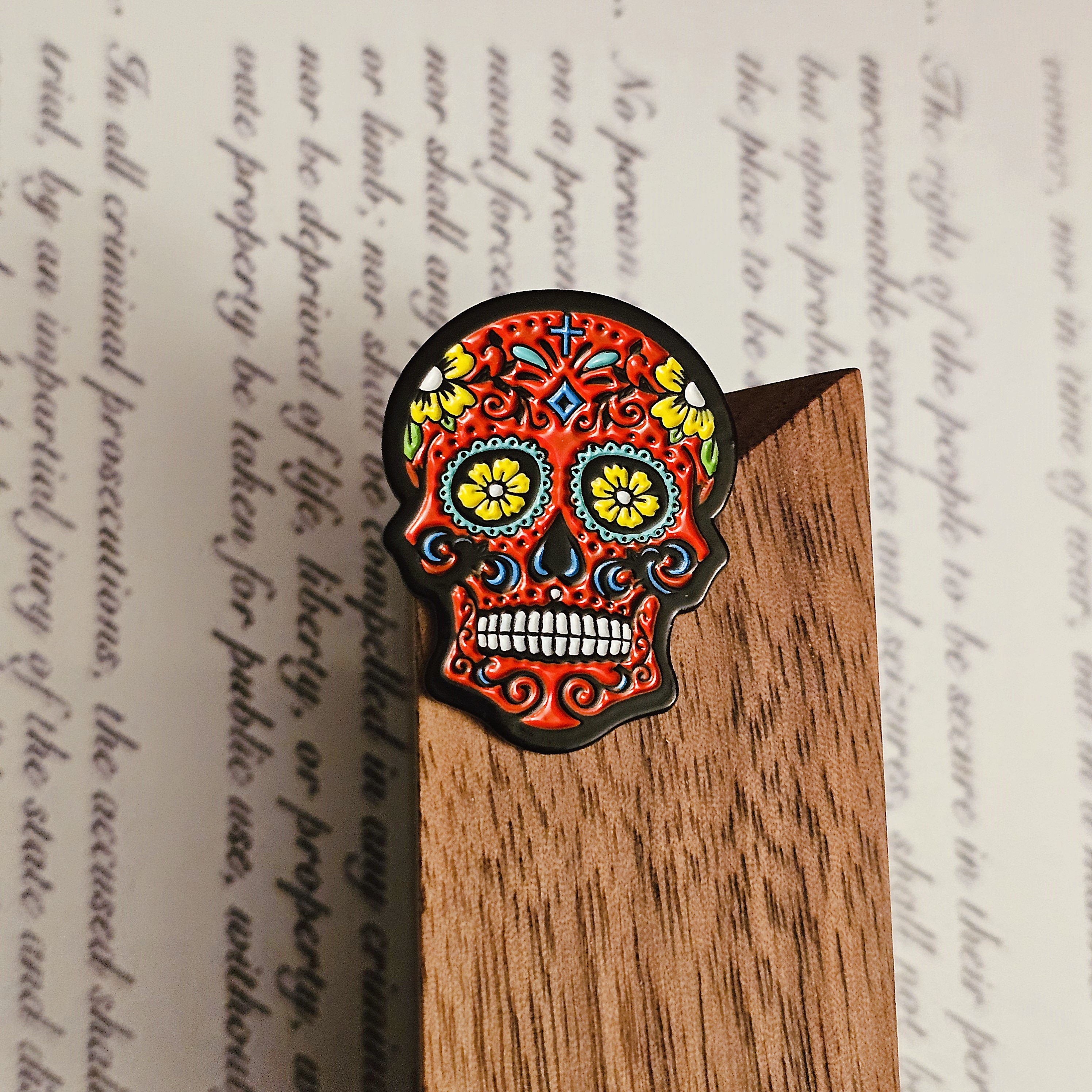 Sugar Skull Day of the Dead Enamel Pin Los Muertos Charm Brooch - Etsy