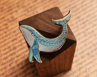 Whale Enamel Pin