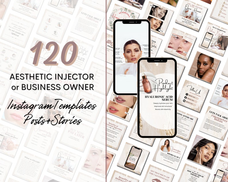 120 Aesthetic Injector Templates Botox Filler Posts Canva Etsy