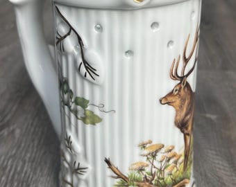 Vintage Hugo Schmidt Puzzle Beer Stein: German Porcelain Deer Mug