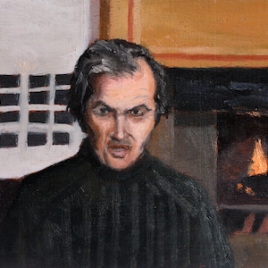 Origineel olieverfschilderij - The Shining. 20 x 13,5 cm