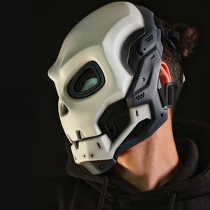 Wearable Skull Droid Adult Face Mask | 3D Printed Cosplay |  Humanoid Articulated Costume |