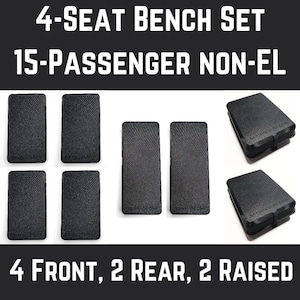 Quick-Attach Flat Cover for Ford Transit Passenger Van 4-Seat Bench Set - Snap-Fit Cover, Seat Hole Cover, Floor Hole Cover, Transit Van 15P