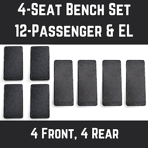 Quick-Attach Flat Cover for Ford Transit Passenger Van 4-Seat Bench Set - Snap-Fit Cover, Seat Hole Cover, Floor Hole Cover, Transit Van 12P
