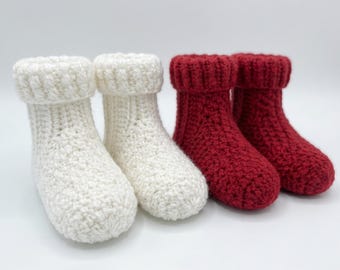 Crochet Slipper Socks Pattern PDF | Vintage Family House Slippers (Instant Download)