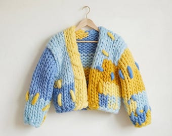 Hubble Bubble Cardigan Knitting Pattern - Etsy
