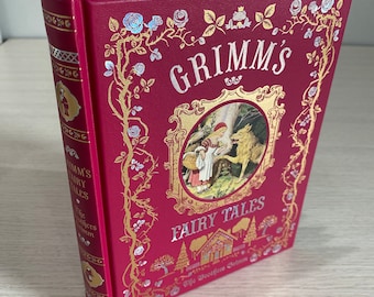 THE BROTHERS GRIMM'S Fairy Tales Deluxe Edition Classic Book Leather Bound Hardcover - Illustrated Book