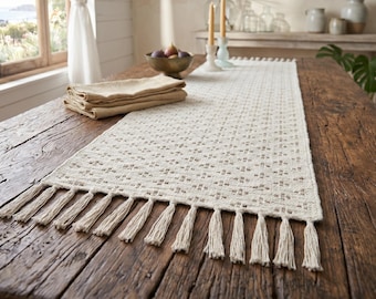 Crochet Lace Table Runner Pattern PDF | Vintage Farmhouse Table Decor (Instant Download)