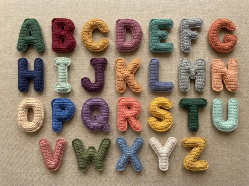 Crochet Alphabet Letters Pattern | Amigurumi A-Z Set (PDF Download) - Etsy