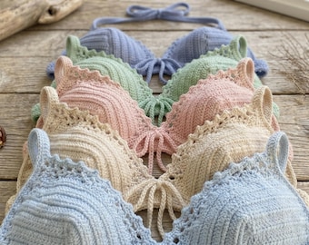 Crochet Bikini Top Pattern | Beginner Bralette Swimwear PDF (Instant Download)