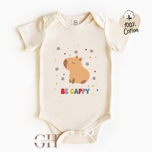 Cute Baby Bodysuit - Be Cappy Infant Jersey One Piece, Toddler Gift, Baby Shower Outfit, Soft Cotton Romper, Newborn Clothing, Fun Baby