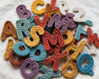 Crochet Alphabet Applique Pattern | A-Z Letters Set (PDF Download)