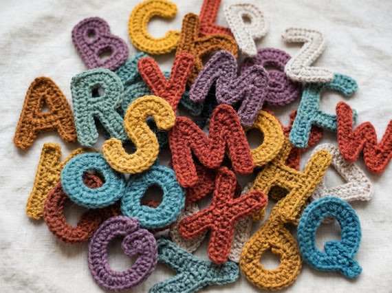 Crochet Alphabet Applique Pattern | A-Z Letters Set (PDF Download)