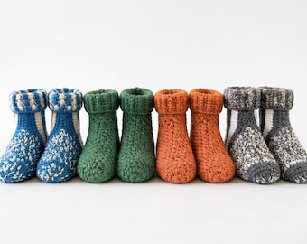Vintage Crochet Slipper Socks Pattern | Family Cozy House Slippers (PDF Download)